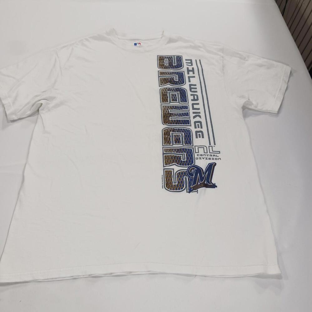 Milwaukee Brewers MLB Genuine Merchandise Men's White Graphic T-Shirt Size XL